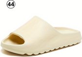 Livano Comfortabele Slippers - Badslippers - Teenslippers - Anti-Slip Slides - Flip Flops - Stevig Voetbed - Khaki - Maat 44