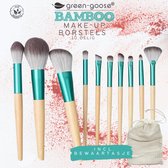Bamboe Make Up Kwasten Geschenkset - Foundation Brush Up - Borstel - Cosmetische Gezicht Poeder Borstel - 4 Stks