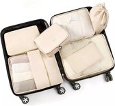 Set de sacs organisateur de voyage 8 en 1, sac de rangement en tissu pour bagages durables, emballage de Voyages Cubes, Set de sacs pour femmes