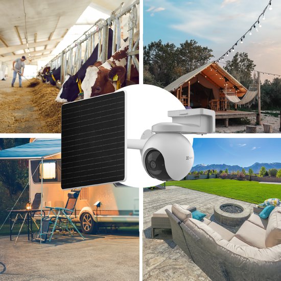 Ezviz PBC 24W - Beveiligingscamera accessoire - Laad alle buiten cameras Ezviz - Zonnepaneel - 75 Wh batterij - Wit van EZVIZ — afbeelding 2