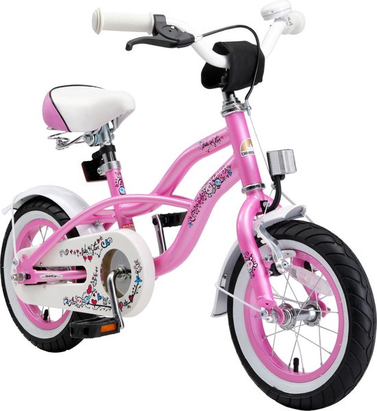 Bikestar 12 inch Cruiser kinderfiets, roze van Bikestar — afbeelding 4