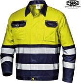 SIR SAFETY MISTRAL SHORT Hi Vis Reflecterend Stof Werkjas HEREN Veiligheidsjas Geel Blauw - EN ISO 20471 Klasse 2