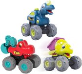 Stena Dino Bouwvoertuigen 3 stuks - Dinosaurus Speelgoed - Monstertrucks - Dinosaurussen - Auto - Jongens - Kinderen