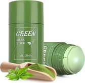 2 pièces - 1 + 1 !!! Green Mask Stick Masque nettoyant au thé vert, argile nettoyante, thé vert, forme de stylo, hydratant, huile contre l'acné, masque facial, élimine les points noirs, répare et réduit les pores