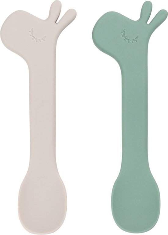 silicone spoon 2-pack - lalee - green- done by deer
