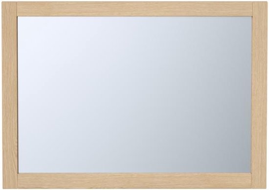 Rechthoekige spiegel met kader met eikenfineer - B50 x H70 cm - TIMEA L 50 cm x H 70 cm x D 2.2 cm