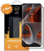 2-Pack Motorola Edge 50 Pro Screenprotectors - MobyDefend Screensavers Met Zwarte Randen - Gehard Glas - Glasplaatjes Geschikt Voor Motorola Edge 50 Pro
