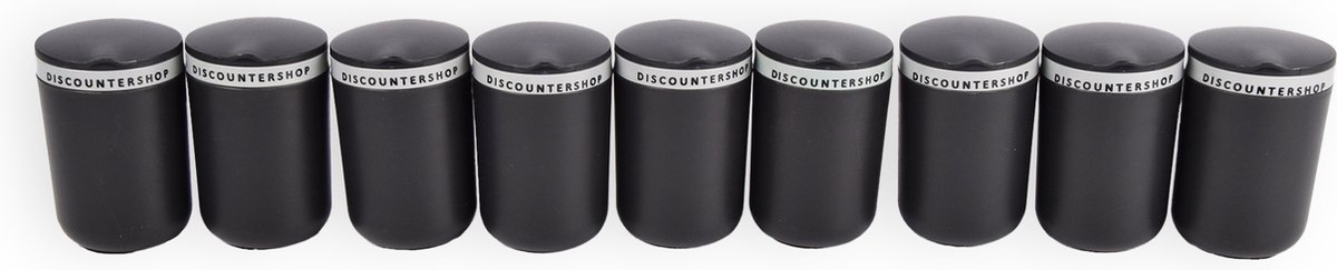 Goedkoopste Handzaam Zwarte & Grijze Kunststof Asbakken met Deksel | 9 Delige Set Geschikt voor Binnen en Buiten Gebruik | 10.5cm x 6cm x 9.5cm | Perfecte Toevoeging aan Elk Thuiskantoor of Auto Interieur