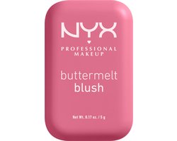 NYX Professional Makeup Buttermelt Blush - Alle huidtypes - Verrijkt met mango-, amandel- en sheaboter - For The Butta - 5 gr