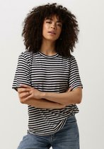 My Essential Wardrobe Lisamw Striped Tee Tops & T-shirts Dames - Shirt - Zwart - Maat M