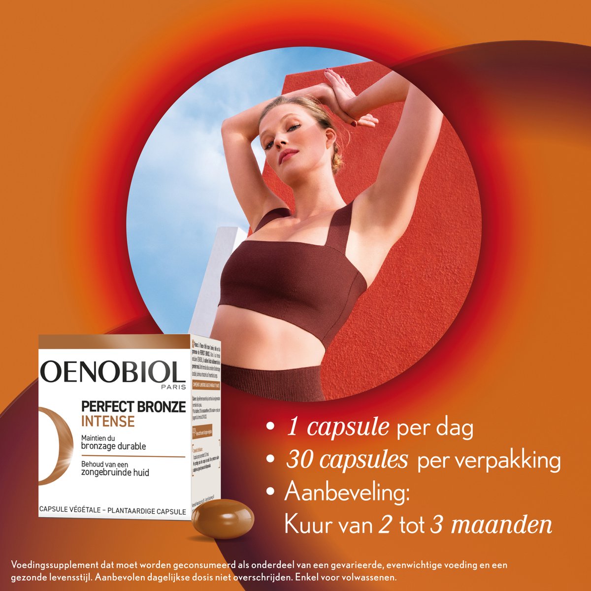 OENOBIOL Perfect Bronze Intense 2x30 Capsules - Zelfbruiner - Bruiningsversneller - Bruinen zonder zon - 2x30 caps – foto 6