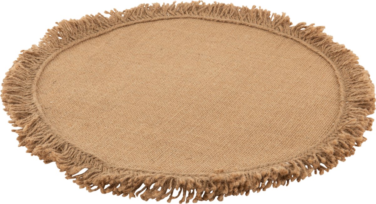 J-Line placemat - jute - naturel - 6 stuks