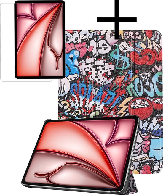 Étui adapté pour iPad Air 6 (11 pouces) Étui à couverture rigide avec protecteur d'écran - Graffity