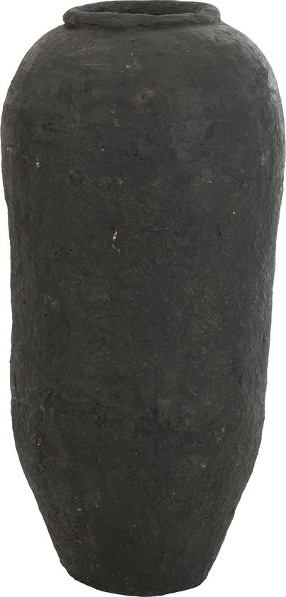 J-Line Vase Papier Mache Noir Large