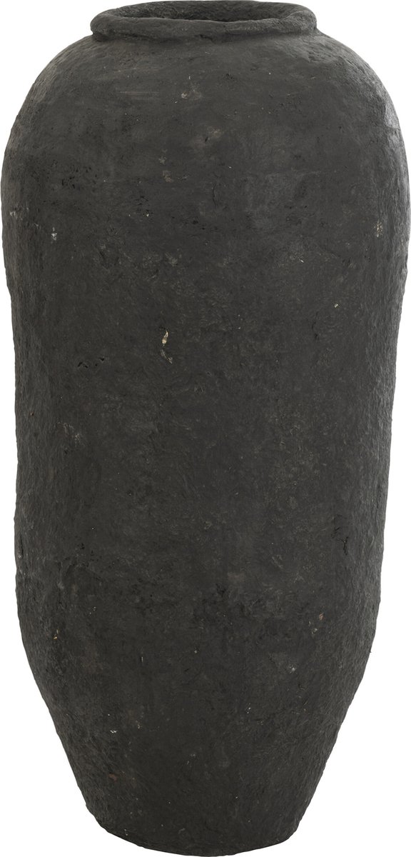 J-Line vaas - papier maché - zwart - large - 99 cm hoog
