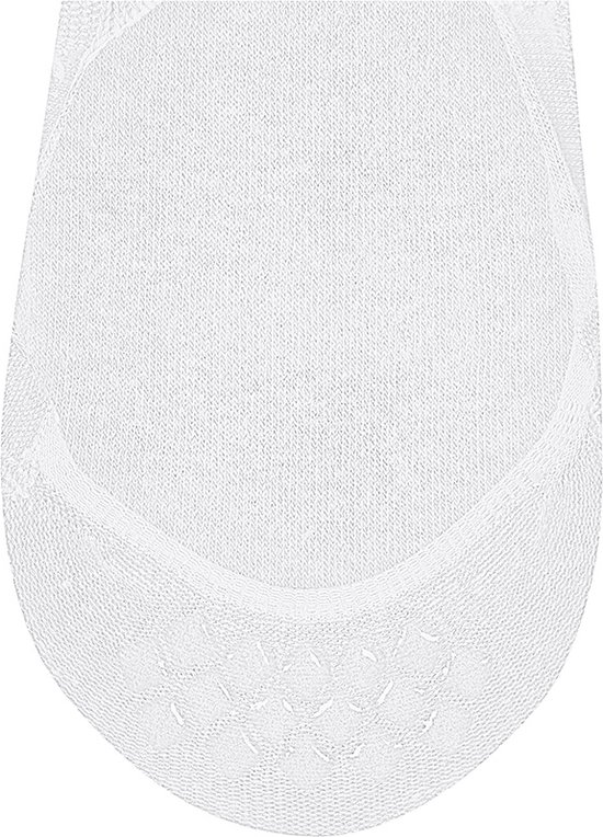 Burlington Athleisure onzichtbare antislip kousenvoetjes nylon footies dames wit - Maat 35-38