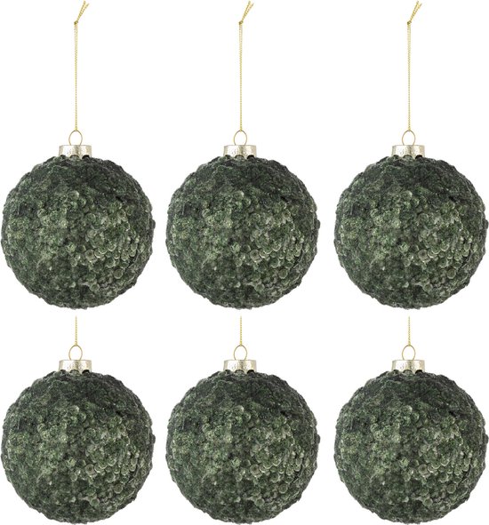 Paillettensuiker Kerstballen Set