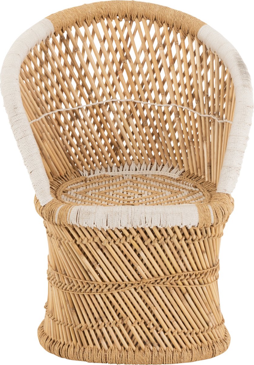 J-Line kinderstoel Rugsteun - bamboe - naturel/wit
