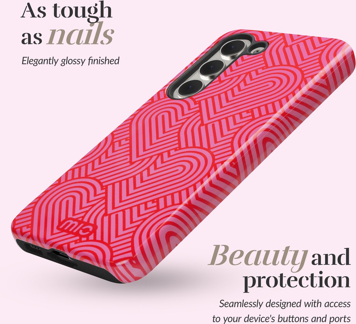 MIO MagSafe Samsung Galaxy A34 Hoesje | Hard Shell Back Cover | Geschikt voor MagSafe | Wild Hearts