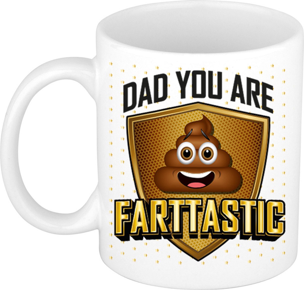 Bellatio Decorations Cadeau koffie/thee mok voor papa - wit - fantastische pap - Vaderdag