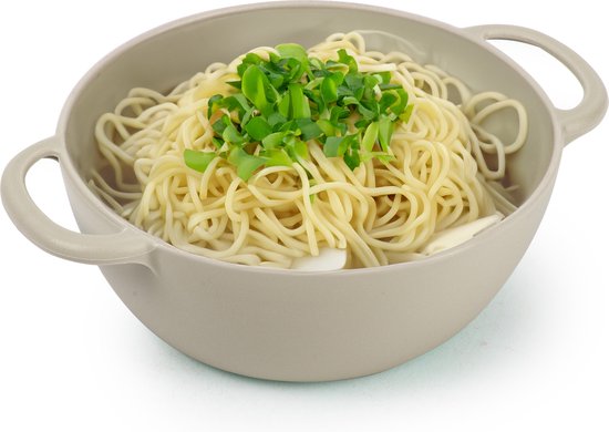 Bols à soupe Plasticforte avec poignées - Campinglife - plastique - D11 x H5 cm - 370 ml - beige - empilable - incassable