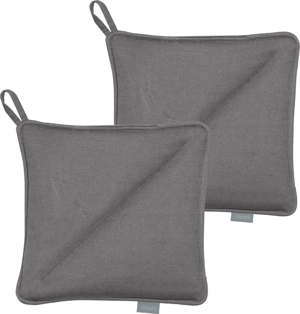 Södahl Soft Pannenlappen 20 x 20 cm 2 stuks Grey