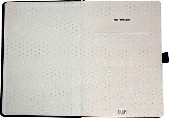 Cahier DULA A5 Zwart ligné avec couverture rigide