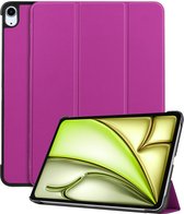 Hoes Geschikt voor iPad Air 2024 (11 inch) Hoes Luxe Hoesje Book Case - Hoesje Geschikt voor iPad Air 6 (11 inch) Hoes Cover - Paars