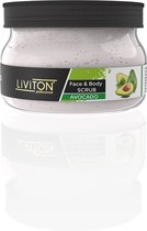 Liviton Face & Body Scrub Avocado - Gezichtsscrub - Gezichtsreiniger - Voor de onzuivere huid - Gezichtsreiniging - Huidverzorgend - Peeling - 300 ml