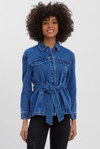 Vero Moda Jas Vmrylee Belt Denim Jacket 10258173 Medium Blue Denim Dames Maat - M