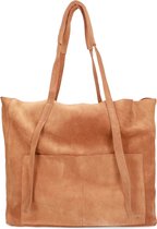 Manfield - Cognac suède shopper