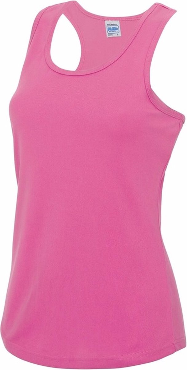 AWDis sport singlet voor dames - roze - mouwloos shirtje - polyester - lucht doorlatend - snel drogend S