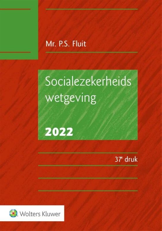 Boek cover Socialezekerheidswetgeving 2022 van P.S. Fluit (Paperback)
