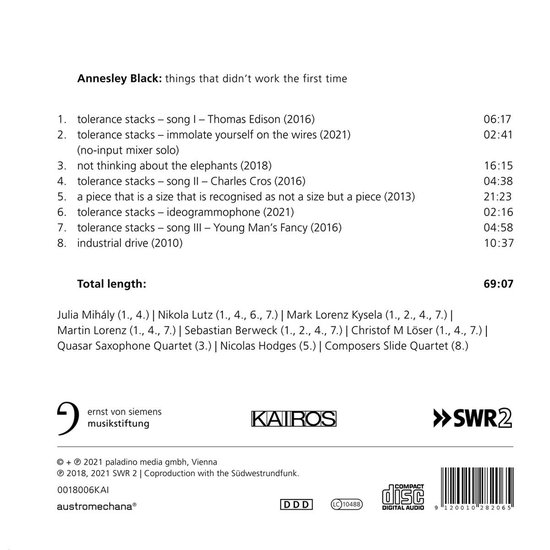 Various Artists - Annesley Black: Things That Didn't Work The First (CD ...