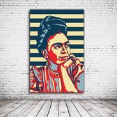 Pop Art Frida Kahlo Poster in lijst - 105 x 70 cm Fotopapier Mat 180 gr Framed - Popart Wanddecoratie