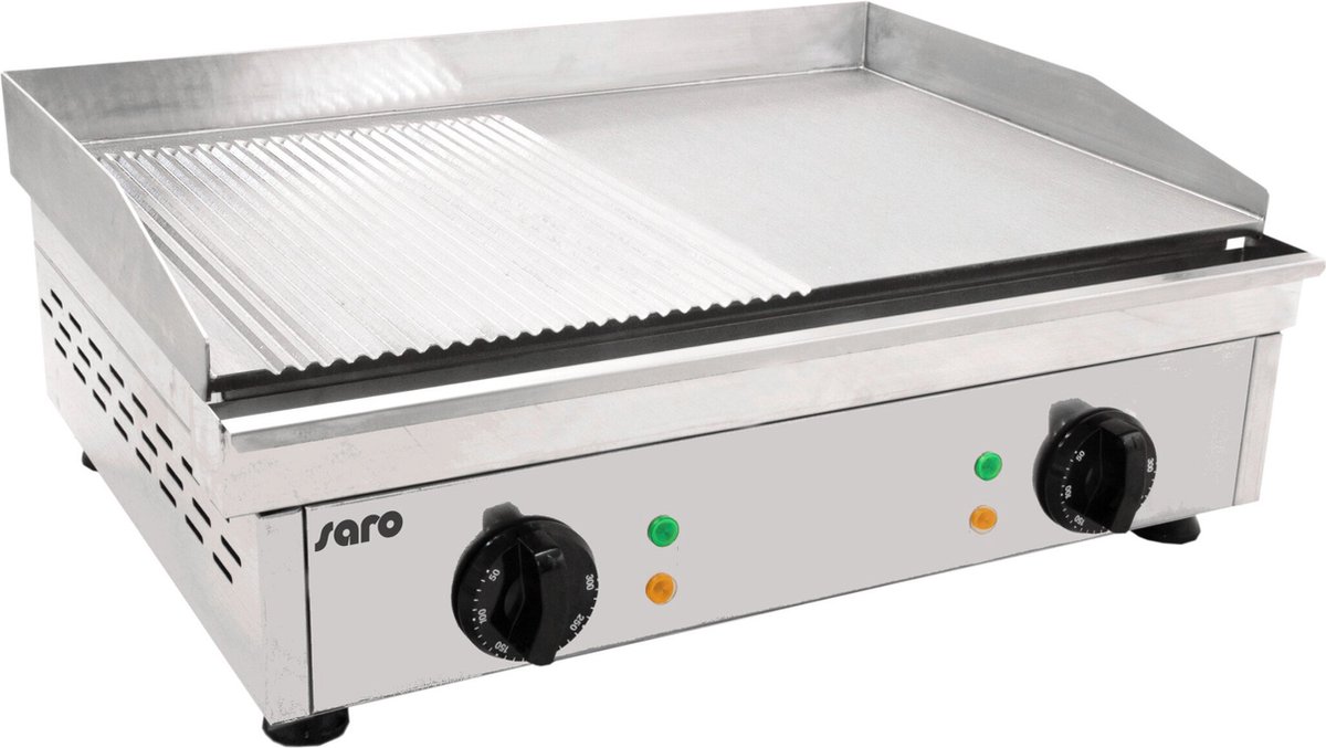 Saro Electrische Grillplaat (gegroefd+glad) Model FRY TOP GM 610 M 172-3205 - Horeca