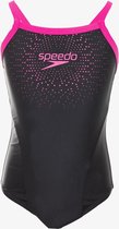 Speedo E10 Gala Logo Thinstrap Muscleback  Badpak - Maat 116 Kinderen - zwart/roze