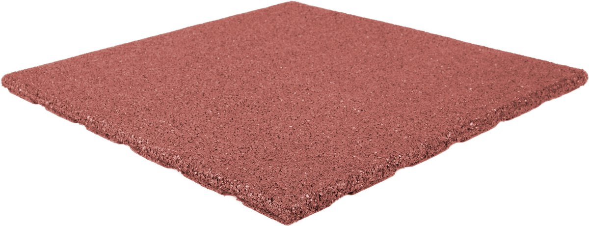 Bol.com Rubberen tegel | Terrastegels rubber | Rood | Per 1 m² | 4 stuks | 50x50cm | Dikte 2,5cm aanbieding