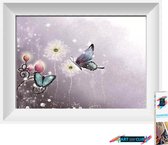 Artstudioclub®  Diamond painting volwassenen Volledige bedekking Vlinder en bloemen 30x25cm