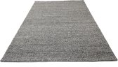 Obbyo Kandahar dark grey 160x230 laagpolig vloerkleed, wol, kabel, geknoopt