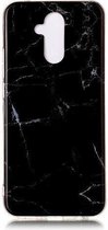 Backcover Marmerlook Hoesje Huawei Mate 20 Lite Zwart  - Telefoonhoesje - Smartphonehoesje - Zonder Screen Protector