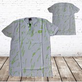 Heren t shirt wit met fel groen -Violento-L-t-shirts heren