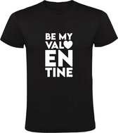 Be My Valentine Heren t-shirt |Liefde | Hou van jou |Valentijnsdag | Valentijnskado | Vriend| Relatie cadeau | Zwart