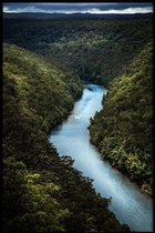 Walljar - Tropische Rivier - Muurdecoratie - Poster met lijst