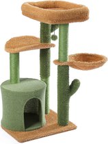 Spoodles Cactus Krabpaal Met Kattenmand Voor Katten l - krabpaal voor katten - krabton - krabpaal hout
