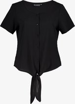 TwoDay geknoopte dames blouse - Zwart - Maat M