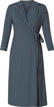 YESTA Hebony Jurk - Navy/Ecru - maat 4(54/56)