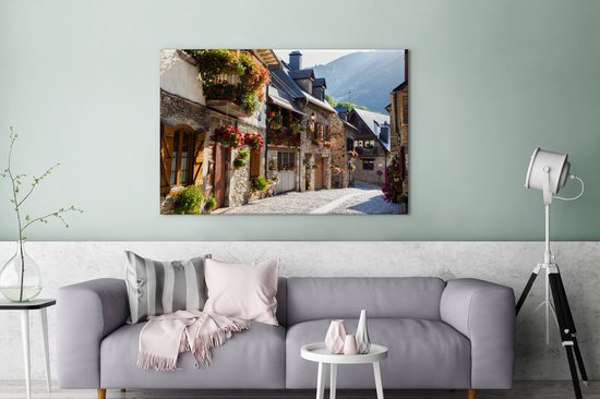 Toile Peinture Rue d'Espagne - 140x90 cm - Décoration murale