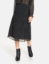 TAIFUN Dames Plooirok met minimalistische stippen Schwarz gemustert-38
