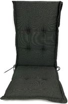 Madison Tuinstoelkussen hoge rug 50x123 cm Thin rib black